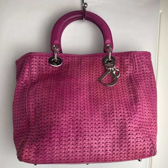 Christian Dior woven soft lady tote - Picture 1 of 17